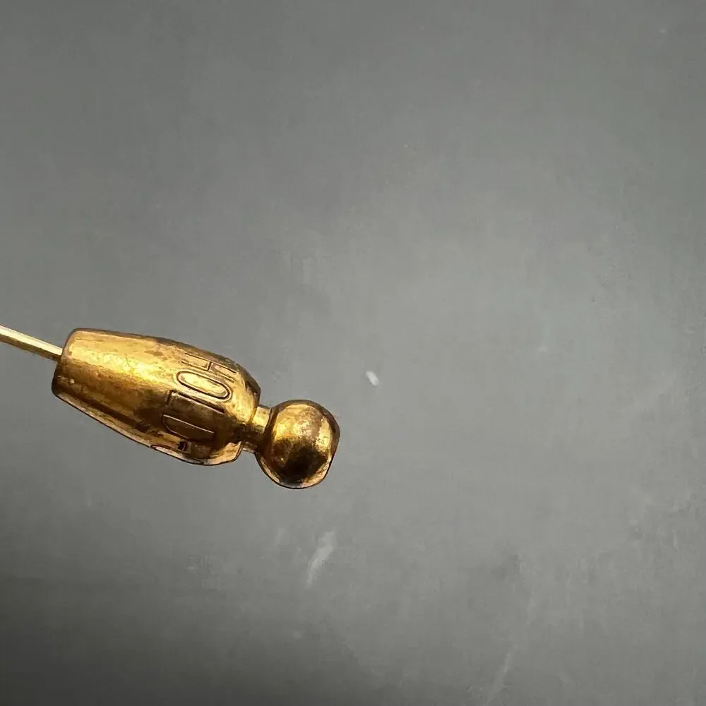 Antique Victorian 10kt Gold Paste Stone Stick Pin